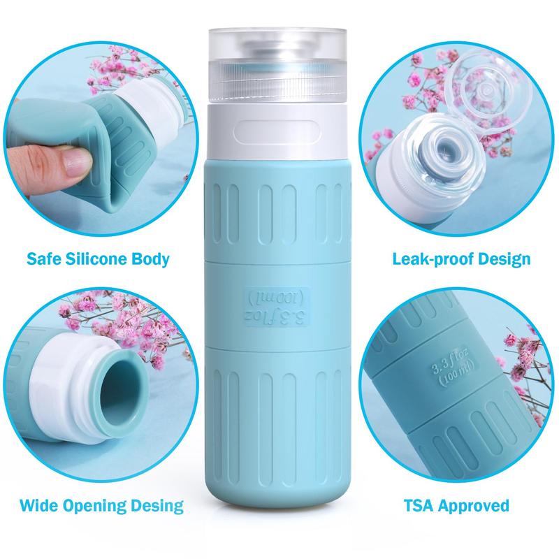 Travel Toiletry Bottle Set, 18pcs set Portable Travel Container Set, Leak Proof Silicone Toiletry Storage Container, Portable Travel Essentials