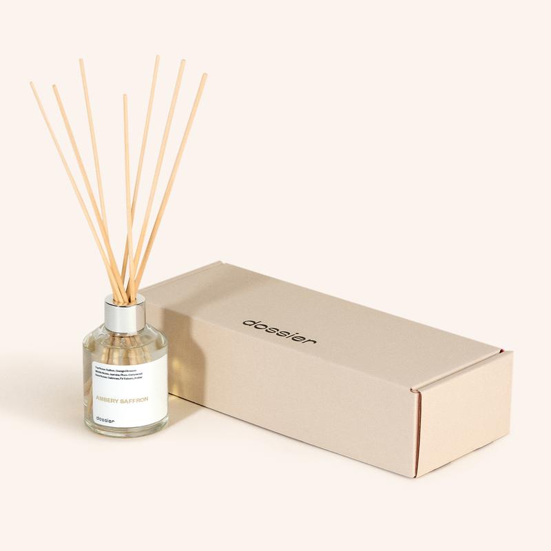 Ambery Saffron Room Diffuser, Dossier, Room Diffuser, 100ml