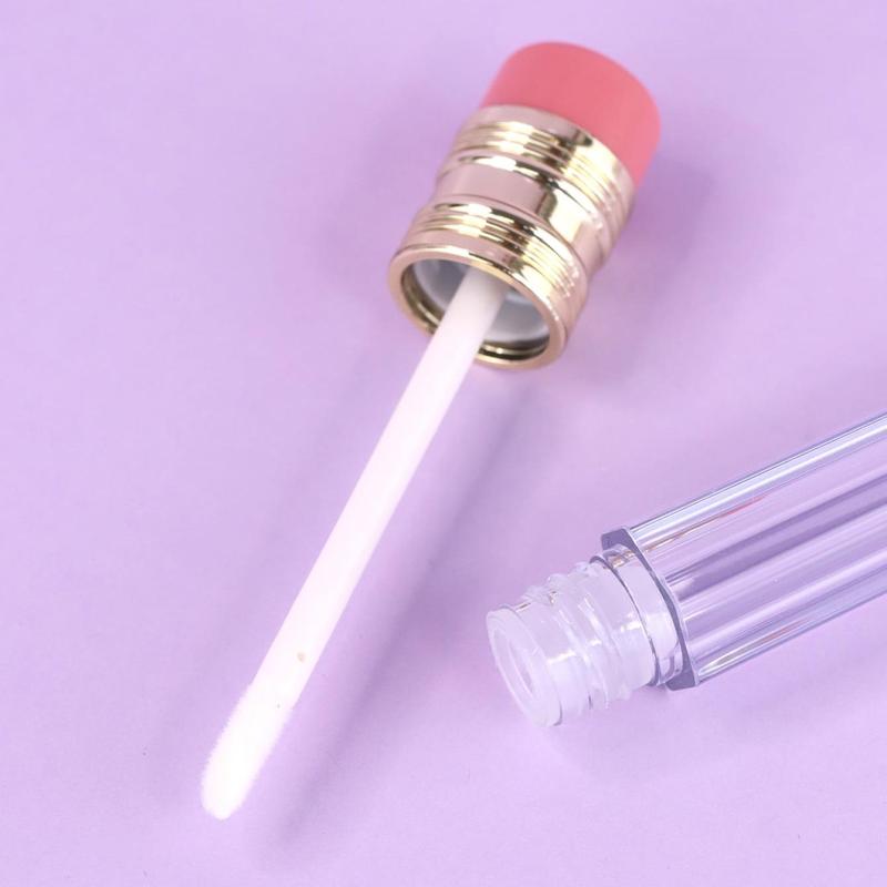 Lightweight Transparent Pencil Shaped Empty Lip Gloss Bottle, Portable Travel Makeup Tool for Women and Girls, Travel Essentials