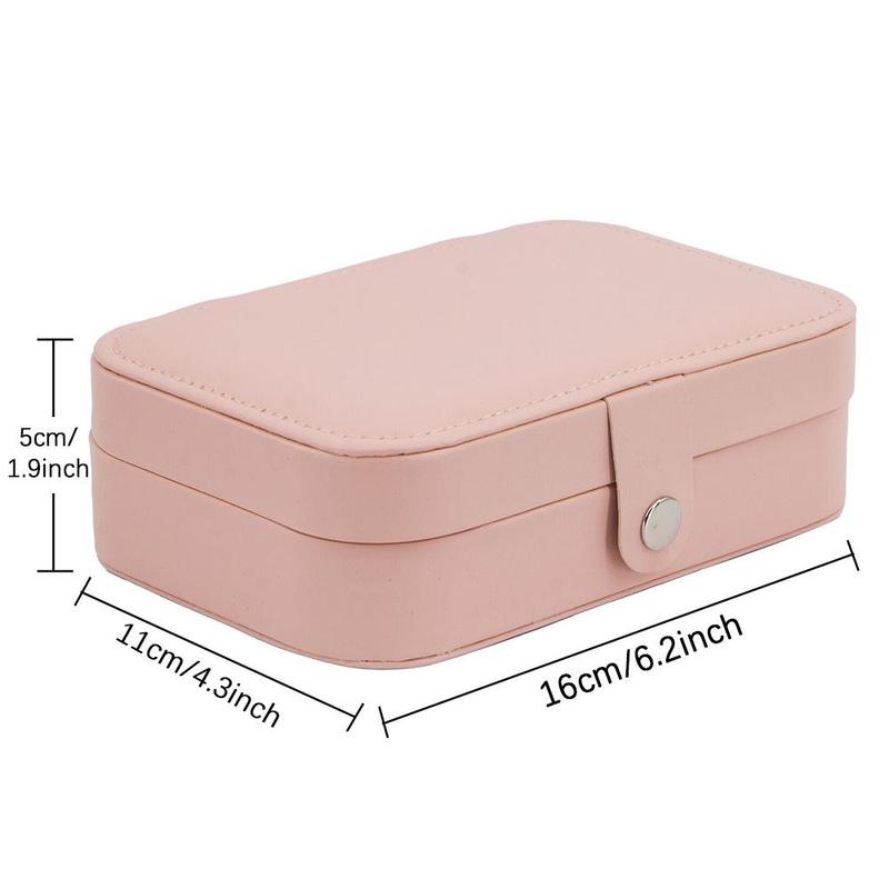 Flower & Letter Pattern Jewelry Storage Box with Lid, 1 Count Portable Jewelry Earrings Ring Organizer, Multipurpose Jewelry Container for Indoor & Outdoor