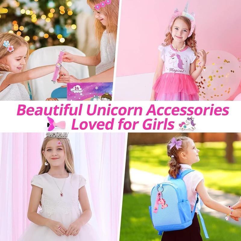 Christmas gift 2024 Unicorn Advent Calendar for Girls - 24 Days Christmas Countdown Kit, Stocking Stuffers & Birthday Gifts for Kids Ages 4-7