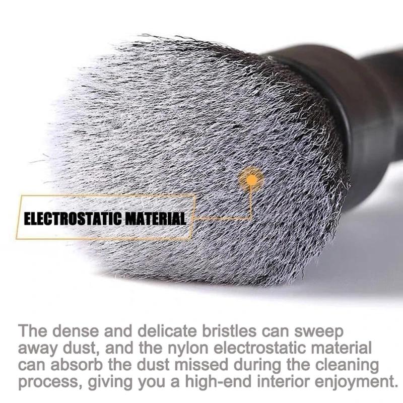 Car Interior Detailing Brush, Soft Bristle Car Interior Cleaning Dusting Brush, Multi-purpose Cleaning Brush for Interior Surfaces