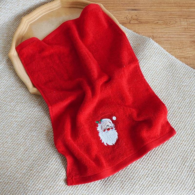 Merry Christmas Themed Hand Towel, 3 Counts set Absorbent Hand Towel, Soft Hand Towel for Home Hotel Bathroom Dormitory Kitchen