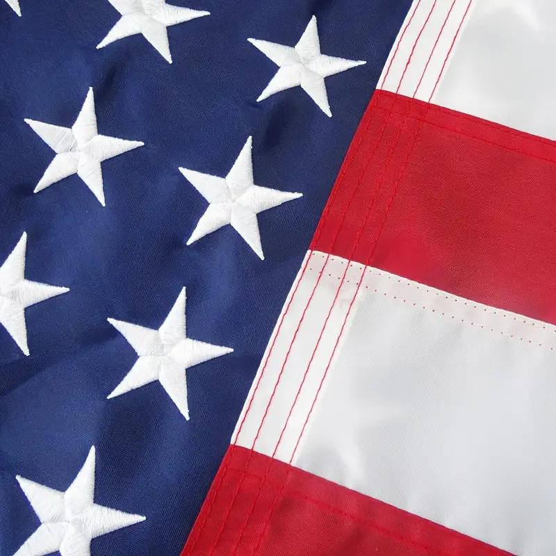 American Flag 3x5 ft: Longest Lasting US Flag, Made From Nylon, Embroidered Stars, Sewn Stripes, Brass Grommets, UV Protection Perfect for Outdoors! USA Flag