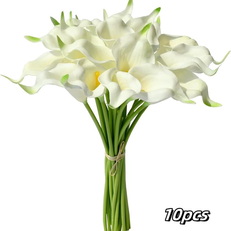 Artificial Calla Lily, 10pcs Exquisite Romantic Fake Flower, Decorative Flower for Home Kitchen  Wedding Party Ceremony