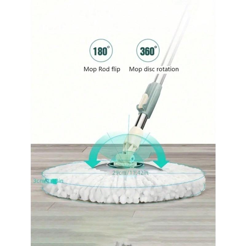 Rotary Mop Automatic Dehydration Lazy Hand-Free Washable Household Cleaning Tool For Wet Dry Floor With Drag Plate