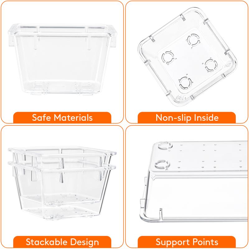 [On Sale] Lifewit Clear Plastic Vanity Drawer Organizer for Makeup, Jewelries and Gadgets, Bedroom, Bathroom, Clear Boxes