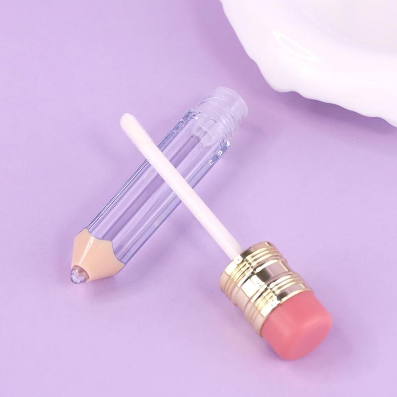 Lightweight Transparent Pencil Shaped Empty Lip Gloss Bottle, Portable Travel Makeup Tool for Women and Girls, Travel Essentials