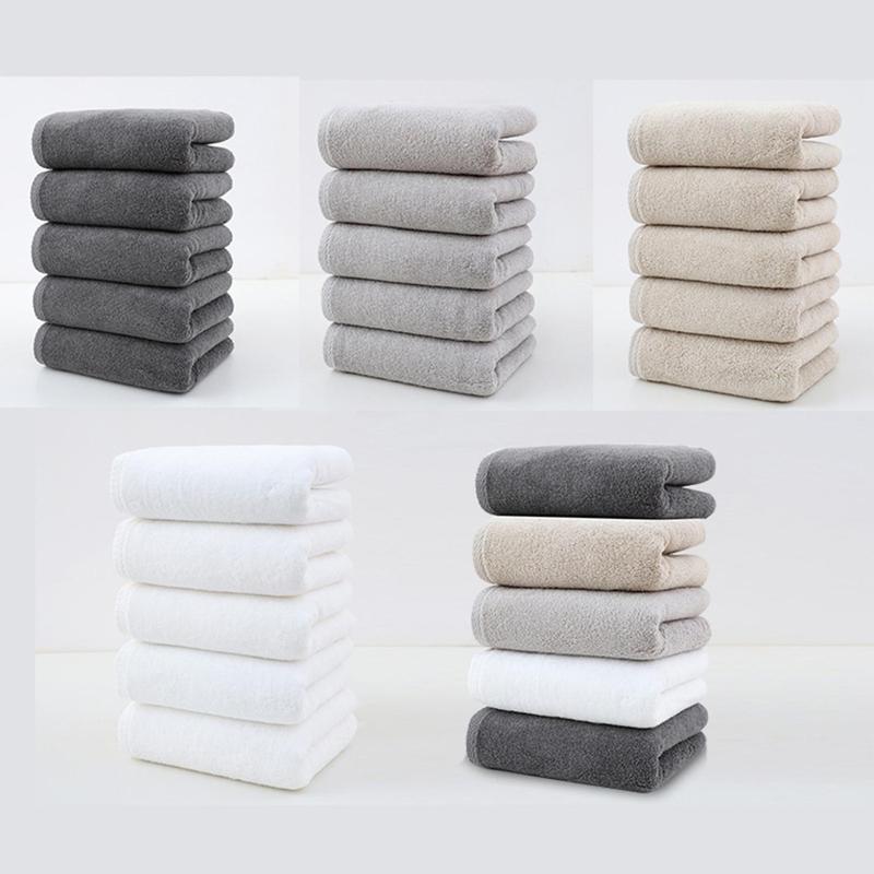 Today Deals, Pack of 5 Premium Bath Towel Set,  100% Cotton Terry Towels for Bathroom, Quick Dry, Highly Absorbent, Soft Feel, for Shower, Pool, Spa, Gym, Hand Towel for Daily Use soft absorbent waffle towel fluffy towel