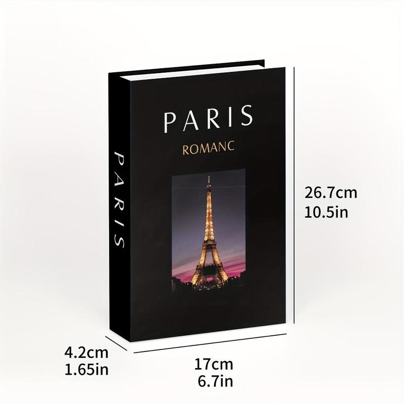 Paris City Pattern Book Decoration, 3 Counts set Fashion Urban Minimalist Decoration Book, Fake Book Model Stacked Photo Props