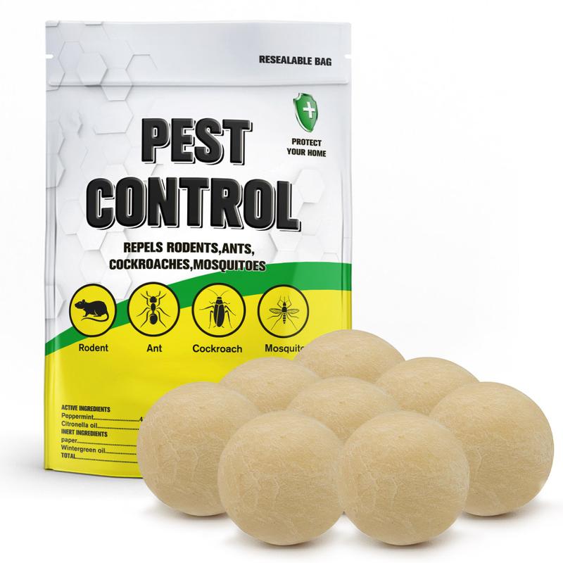 ANEWNICE Pest Control Balls, Mice Repellent,Strongly Repel Rodents, Mouse, Mice, Rats, Ants, Roaches, Moth, Spiders & Other Pest -8P