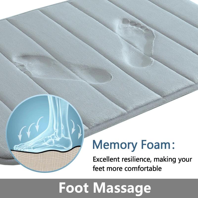 Memory Foam Bath Mat Set - Soft and Cozy  Bathroom Mat Fleece