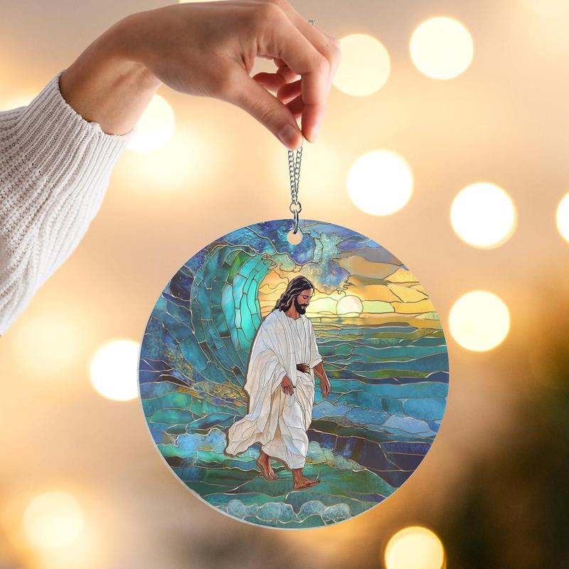 Christian Gifts for Women Faith - Christmas, Religious Gifts for Women Christian, Catholic Decor, Christian Home Decor, Catholic Gifts for Women - Window Suncatcher Hanging Decorations