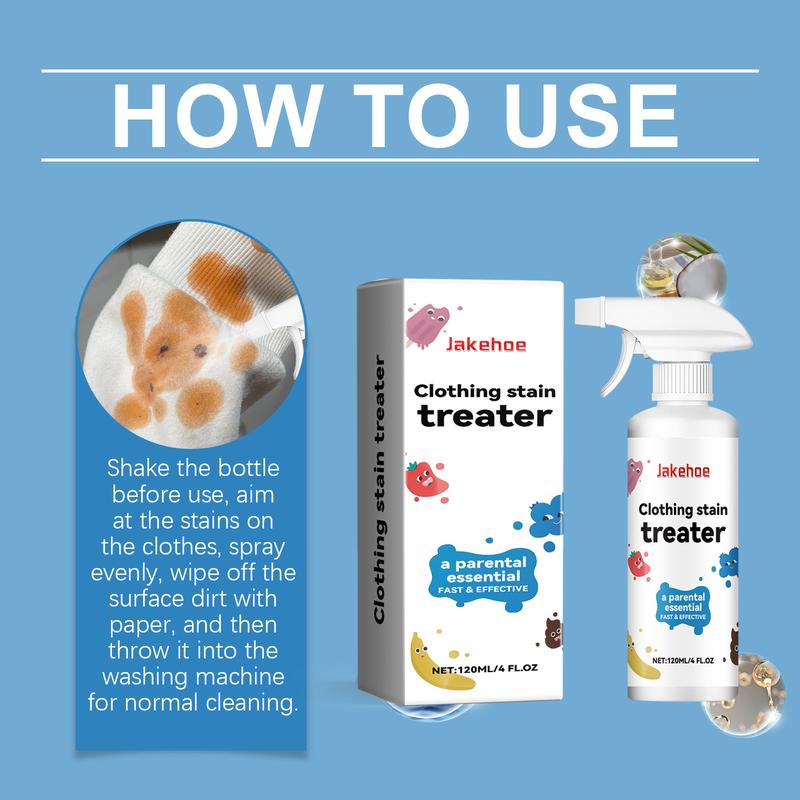 Stain Treater Spray - Newborn & Baby Essentials - No Dry Cleaning Food, Grease, Coffee Off Laundry, Underwear, Fabric Household