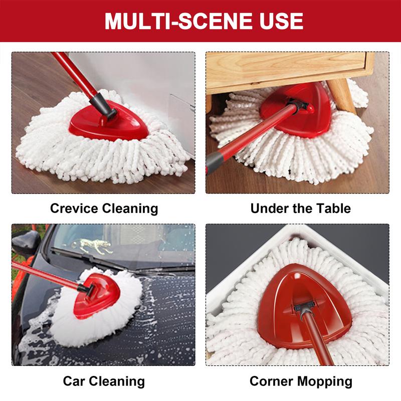 Mop Heads Refills for O-Cedar EasyWring 1 Tank System. Microfiber Spin Mop Replacements Machine Washable for Velida ocedar. For All Type of Surface