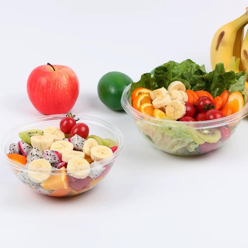 50 PCS Disposable Plastic Salad Bowls with Airtight Lids, Stackable & Leak-Proof – Great for Meal Prep, Takeout, Catering, Parties, and Food Storage