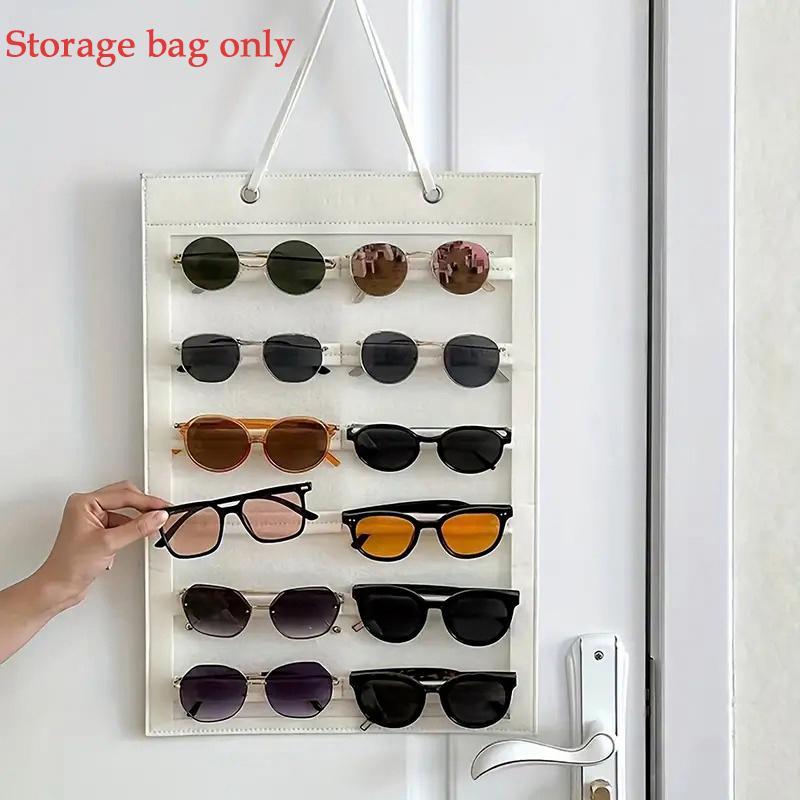 12-slot Sunglasses Storage Bag, Dust-proof Glasses Storage Tool, Sunglasses Hanging Storage Bag, Multifunctional Storage Bag Rack