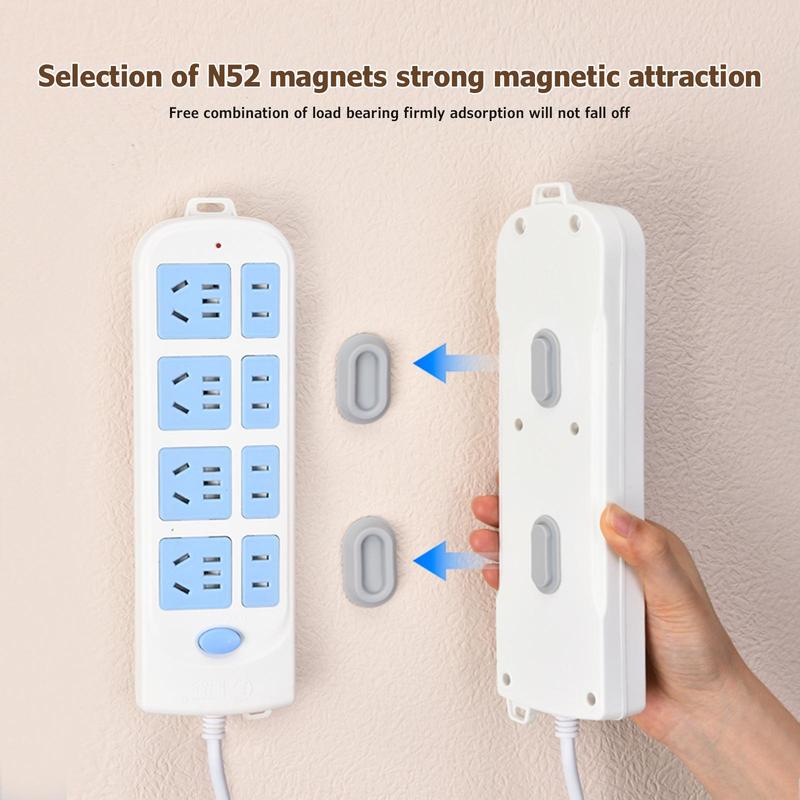 Magnetic Remote Control Holder, 2 Counts Self-adhesive Wall Mounted Remote Control Storage Bracket, Remote Control Holder for Remote Controls, Chargers