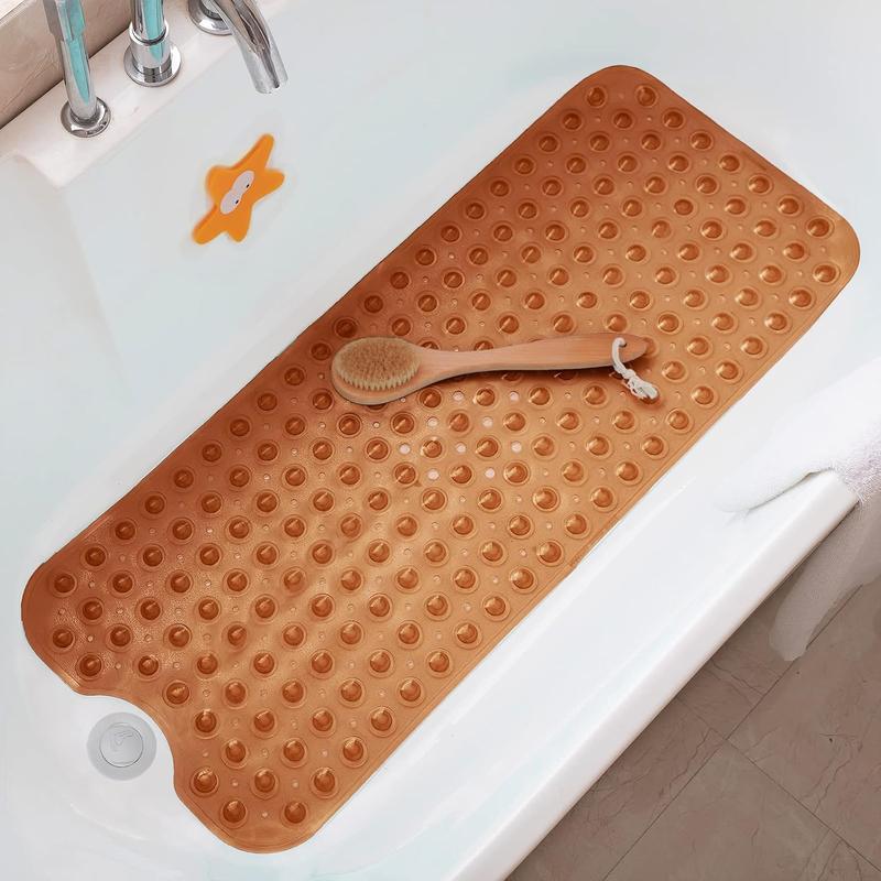 Bathtub Mats for Shower Tub Non-Slip Bath Mat 39 x 16 Inch Extra Long Shower Mat, Bath Tub Mat for Bathroom with Machine Washable