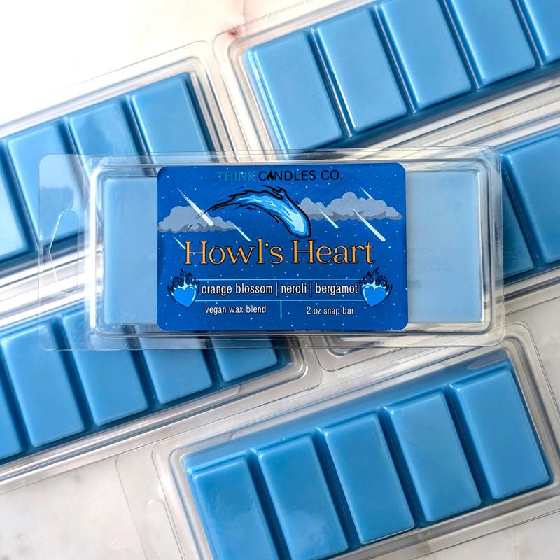 Howl's Heart Candle | Hand Poured Vegan Wax Blend Candle | 9 oz, 4 oz, 2 oz Snap Bar