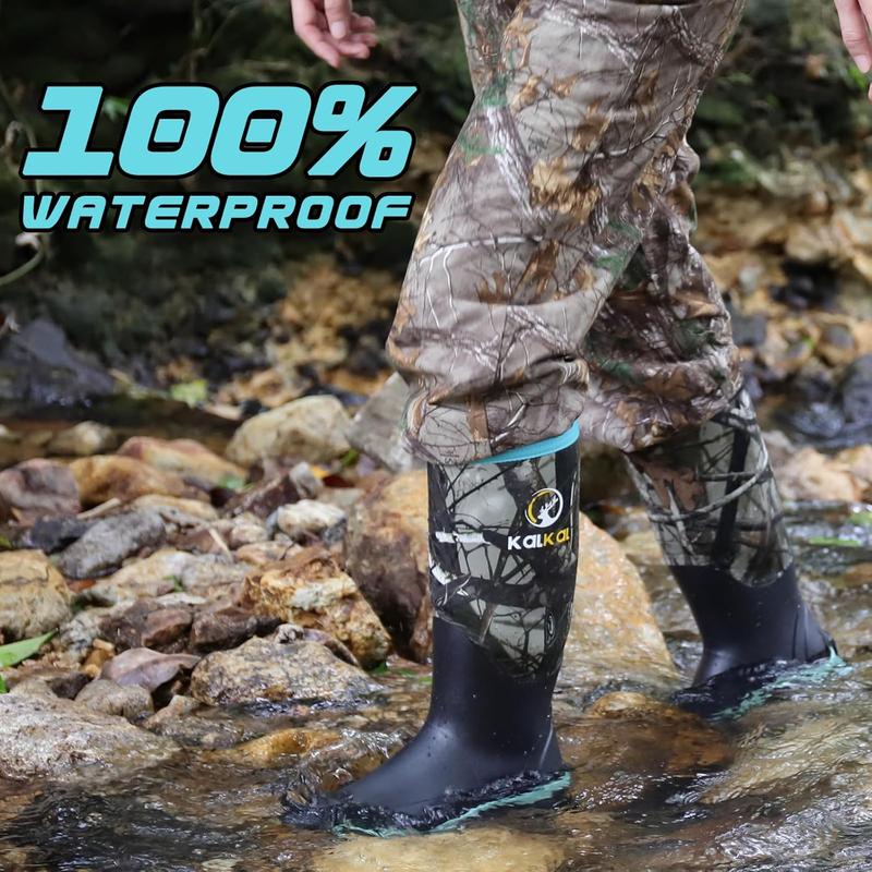 Rubber Boots for Women, Insulated Waterproof Womens Hunting Boots, 6mm Neoprene Camo Hunting Boot Tall Rain Boots for Women Mud Working Gardening Farming