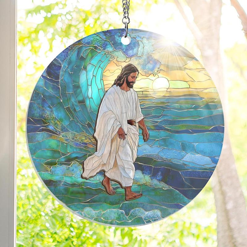 Christian Gifts for Women Faith - Christmas, Religious Gifts for Women Christian, Catholic Decor, Christian Home Decor, Catholic Gifts for Women - Window Suncatcher Hanging Decorations