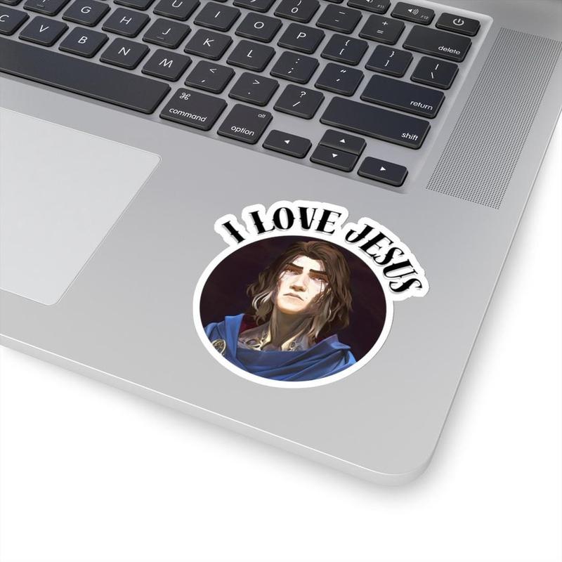 I Love Jesus Viktor Arcane Meme Sticker - Vinyl Decal, Cute Water Bottle Laptop Phone Case Decoration, League of Legends