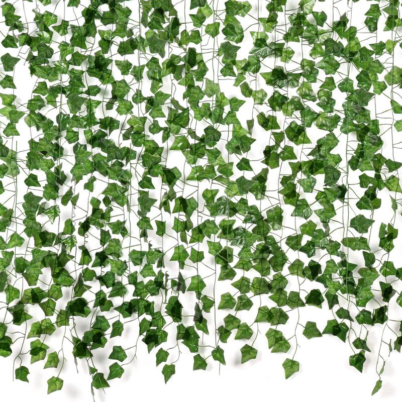 Fake Vines for Room Decor(12 Pack 84 Feet) Aesthetic Artificial Plant Ivy Leaves Hanging Greenery Garlands for Home Bedroom Wall Wedding Party Decor