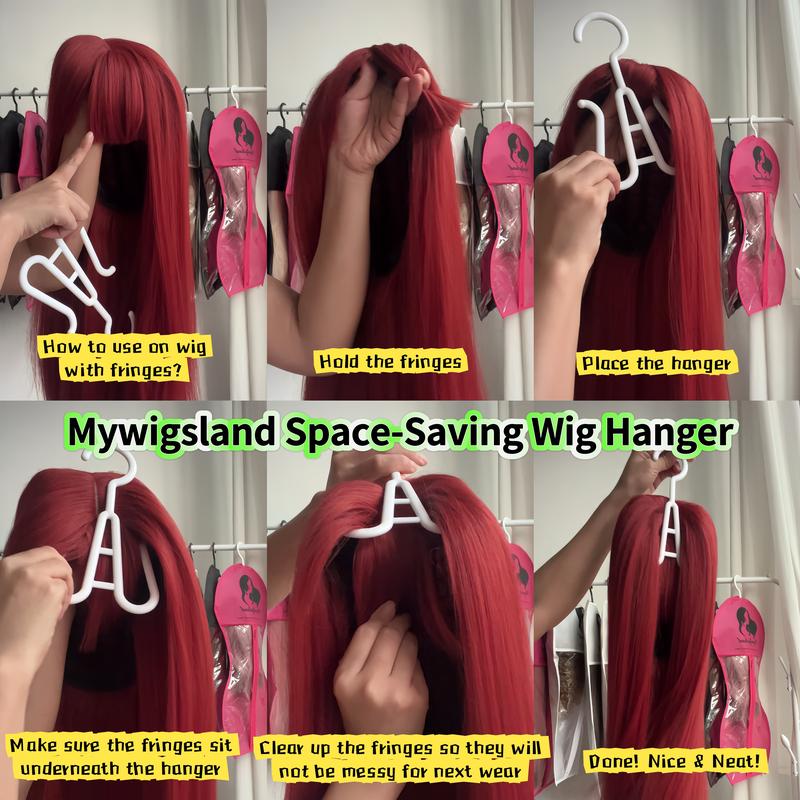 Creative Shaped Storage Bag with Hanger for Wigs and Extensions, Hangable Dust-proof Wig Organizer and Holder for Hair Styling Smooth Compression for Hair Extensions, Synthetic &  Lace Wigs