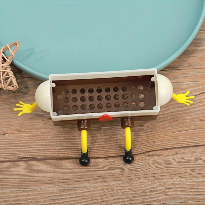 Cartoon Sponge Holder, 1 Count Lovely Lightweight Plastic Sponge Storage Drain Rack, Home Organizer for Bathroom Dormitory Hotel