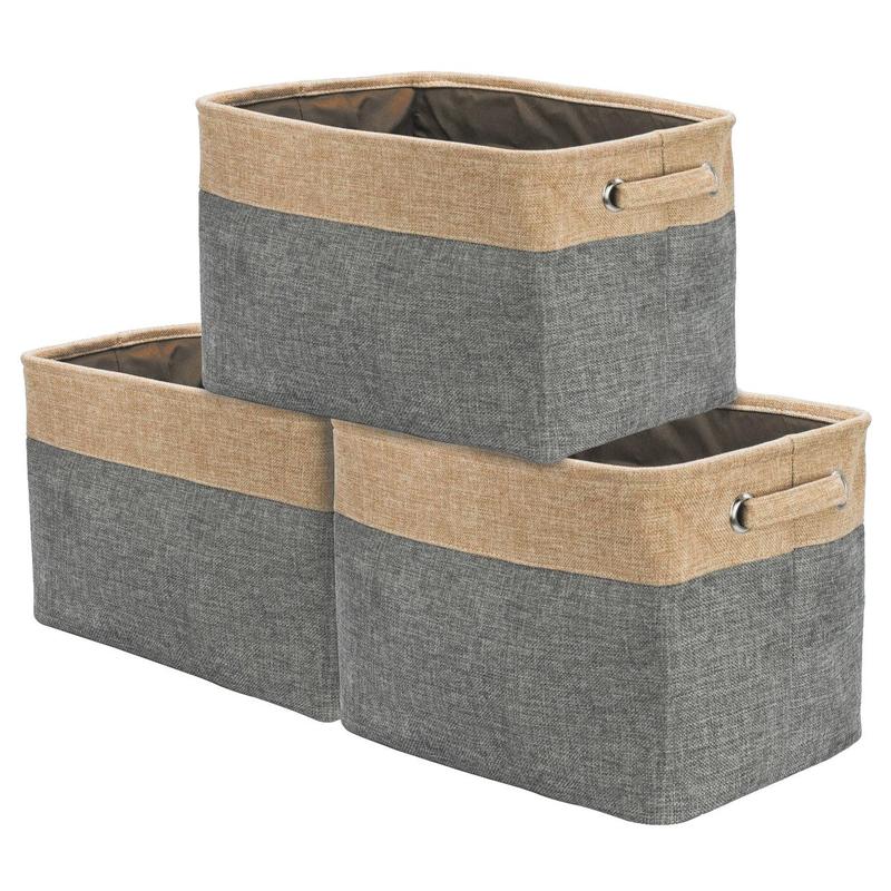 Twill Storage Basket Set (3-Pack) Cotton Household