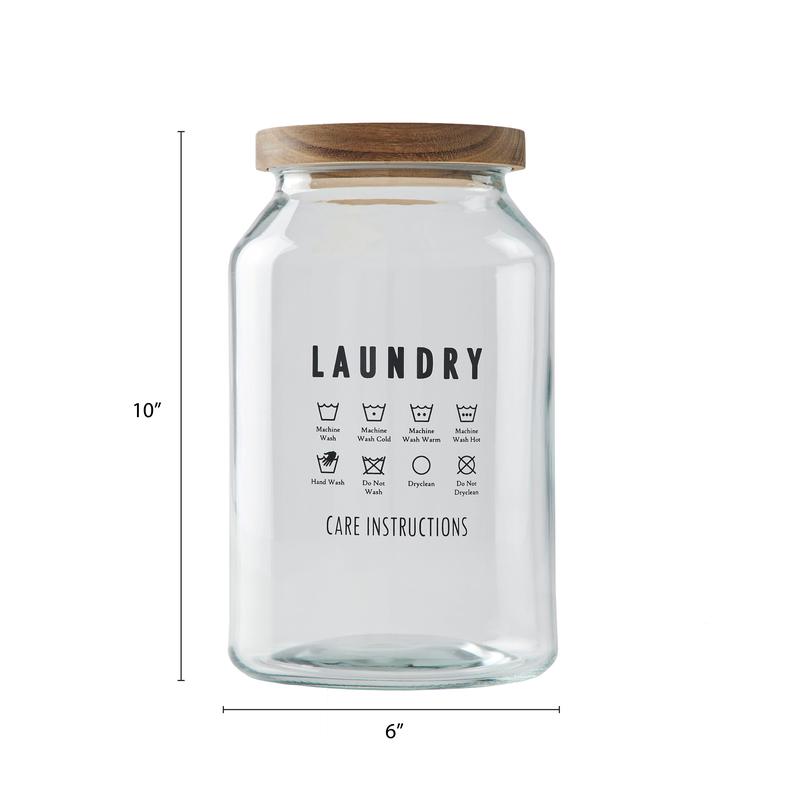 Large Glass Laundry Detergent Container with Scoop, Adult