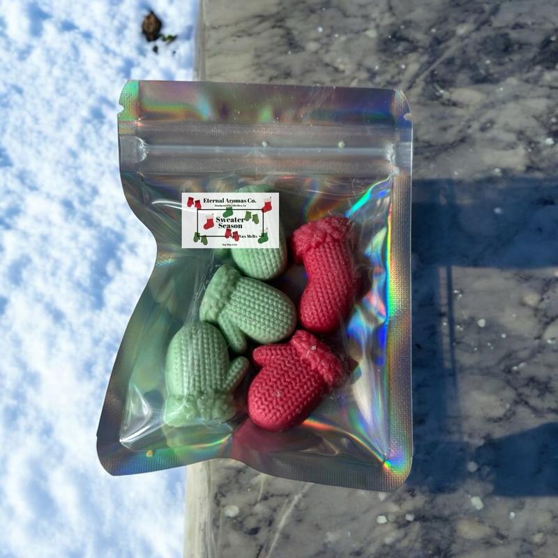 Sweater Season Wax Melts | Mitten Wax Melts | Stocking Wax Melts | Sweater Weather Wax Melts | Soy Wax Melts | Candle Decor Decoration Freshener Ornaments