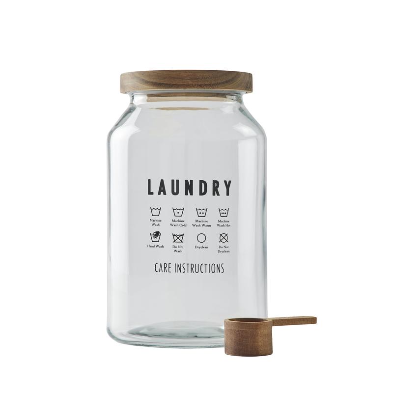 Large Glass Laundry Detergent Container with Scoop, Adult