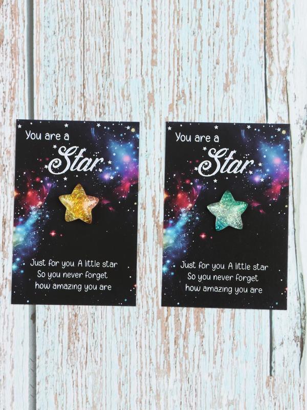 Star Shaped Resin Mini Trinket, Encouragement Greeting Gifts, Birthday Wedding Party Gift, Unique Birthday, Back to School, , Christmas Gifts As Halloween Gift