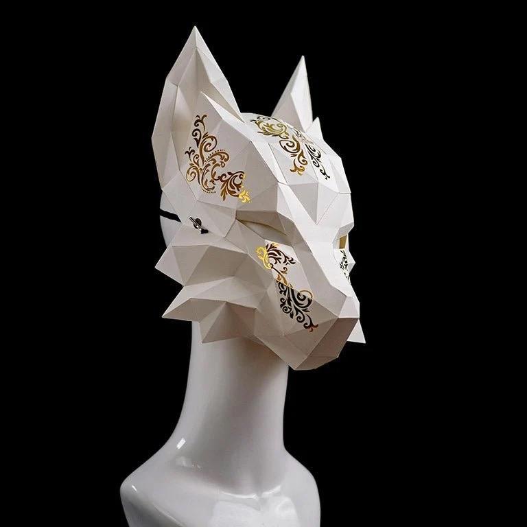 Futuristic Fox Papercraft Mask