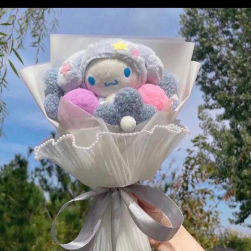 Blue bouquet | cute friend gift | girlfriend | valentine | bag + light