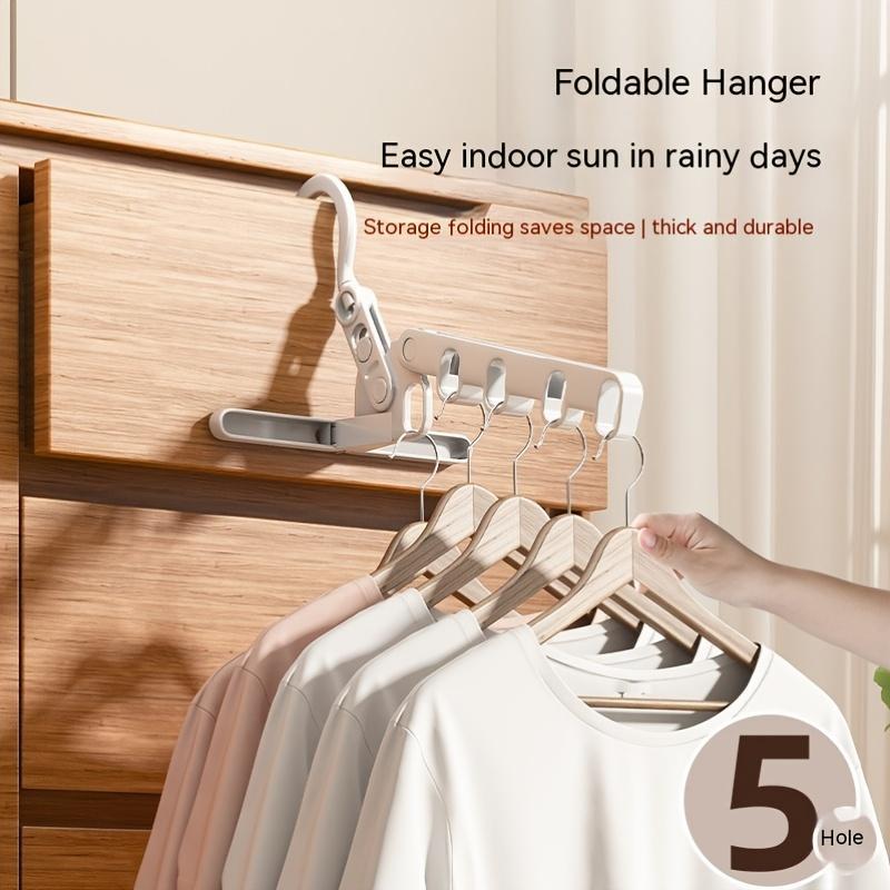 Foldable Clothes Drying Rack, 1 Count Multifunctional Wall Mounted Clothes Hanger, Portable Collapsible Space-saving Clothes Drying Rack for Home & Travel