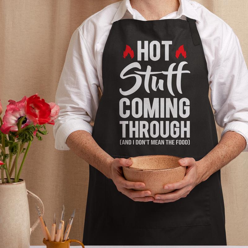 SANDJEST Humorous Apron with Pockets Chef BBQ Grilling Cooking Apron Gift for Birthday Christmas Funny Aprons for Men Dad Husband Boyfriend Grandpa chef apron