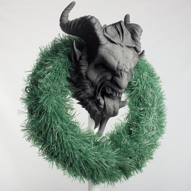 Wall Mounted Krampus Head – Unleash the Darkness of the Holidays