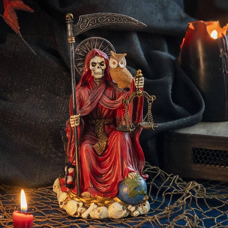 Santa Muerte Red statue for Love work 12 inch