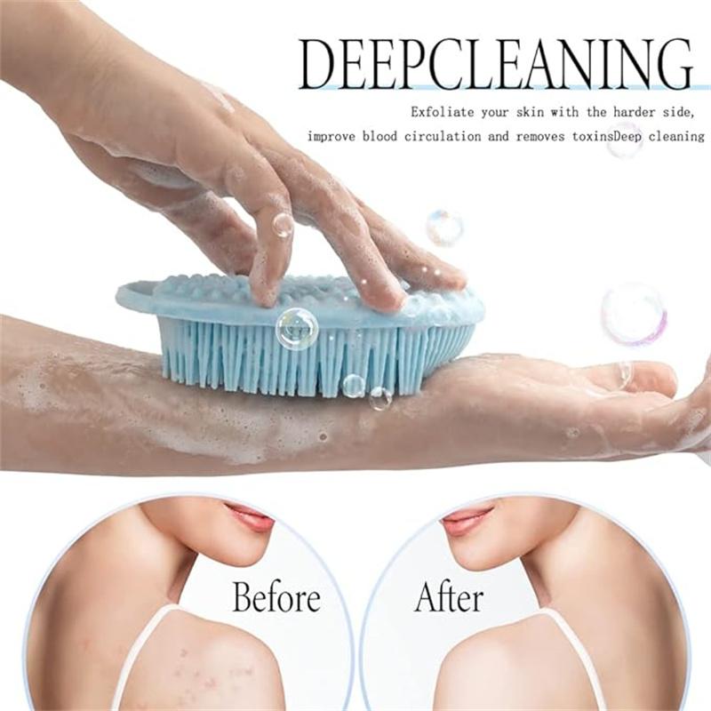 Silicone Body Scrubber, Exfoliating Body Scrubber Soft Silicone Loofah Body Scrubber Fit for Sensitive and All Kinds of Skin Clean and Sanitary Brush Shower