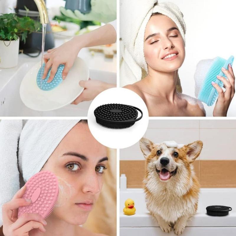 3 Pack Silicone Body Scrubber, Exfoliating Body Scrubber Soft Silicone Loofah Body Scrubber Fit for Sensitive and All Kinds of Skin Clean and Sanitary(Creative Life Pavilion) Accessories