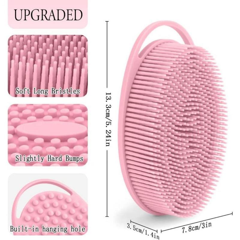 3 Pack Silicone Body Scrubber, Exfoliating Body Scrubber Soft Silicone Loofah Body Scrubber Fit for Sensitive and All Kinds of Skin Clean and Sanitary(Creative Life Pavilion) Accessories