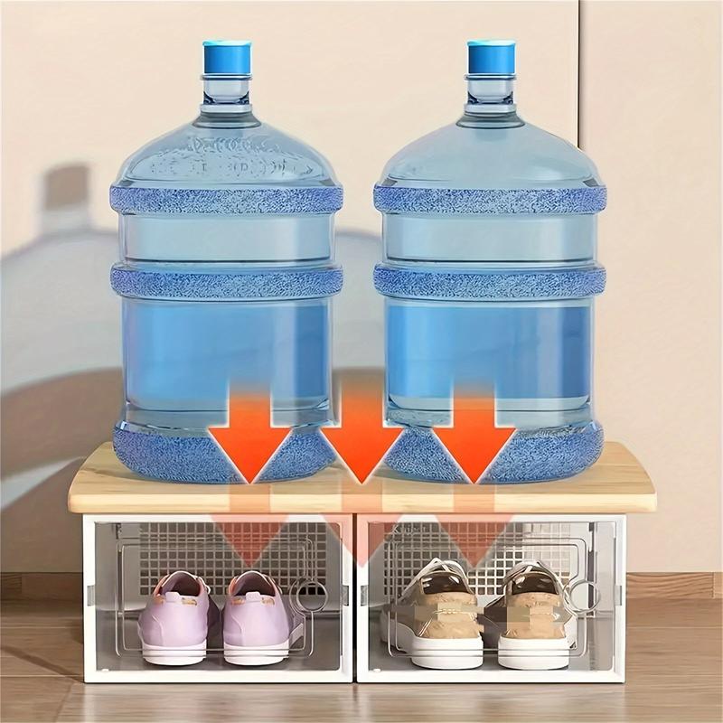 Shoe Box 24 Pieces Thick Transparent Plastic Sports Shoes with Lid, Foldable Stacking Shoe Rack, Free Combination, Storage Box Storage, Save Space, Suitable for Porch, Bedroom, Home, Dormitory, Etc.