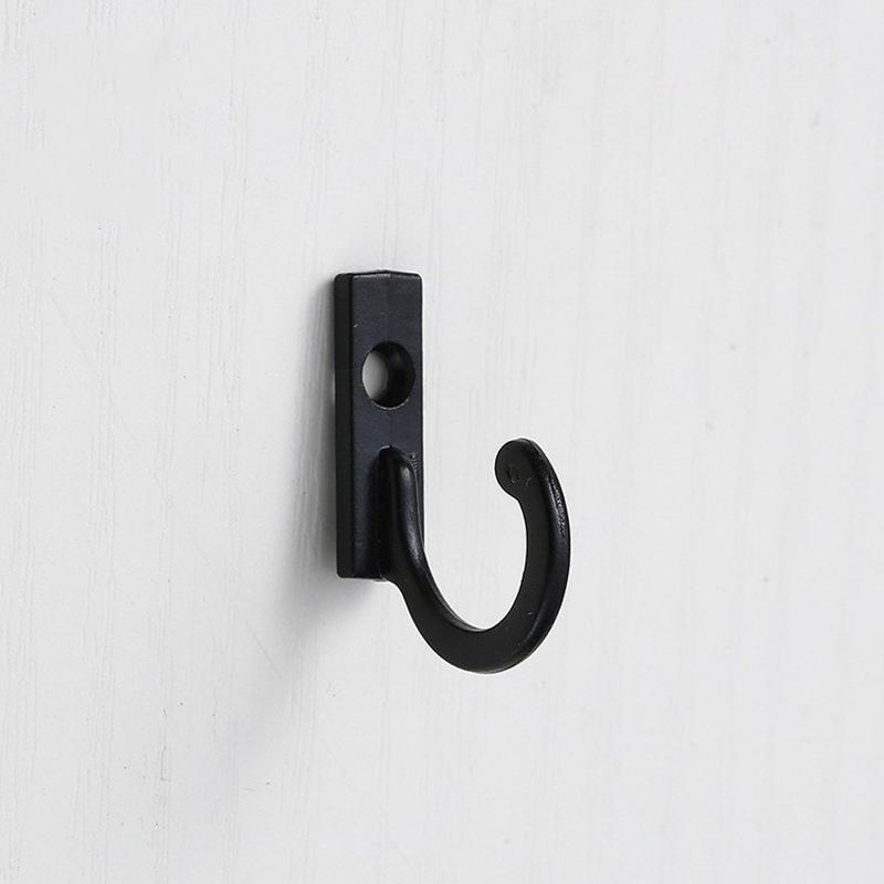 Wall Mounted Hook (10pcs), Alloy Small Hook with Screws, Home Organizer for Clothes, Hanging Hook for Kitchen, Bathroom, Wardrobe, Closet