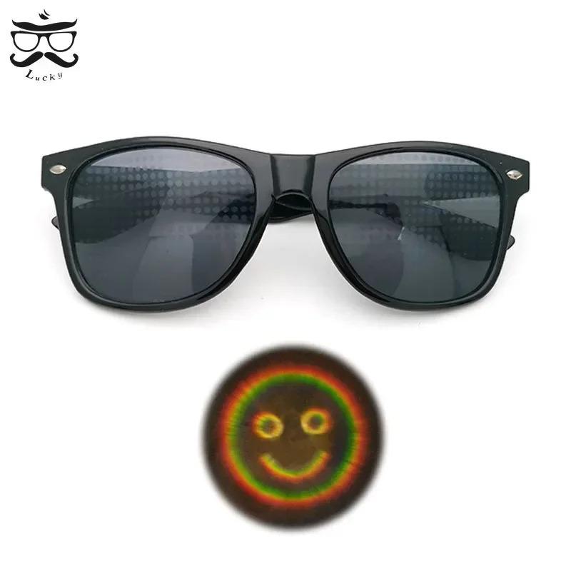 Funny Sunglasses Fireworks Glasses Diffraction Glasses Hearts Special Effects Optical Mirrors Dance Party Light Show Sunglasses, Hot Selling