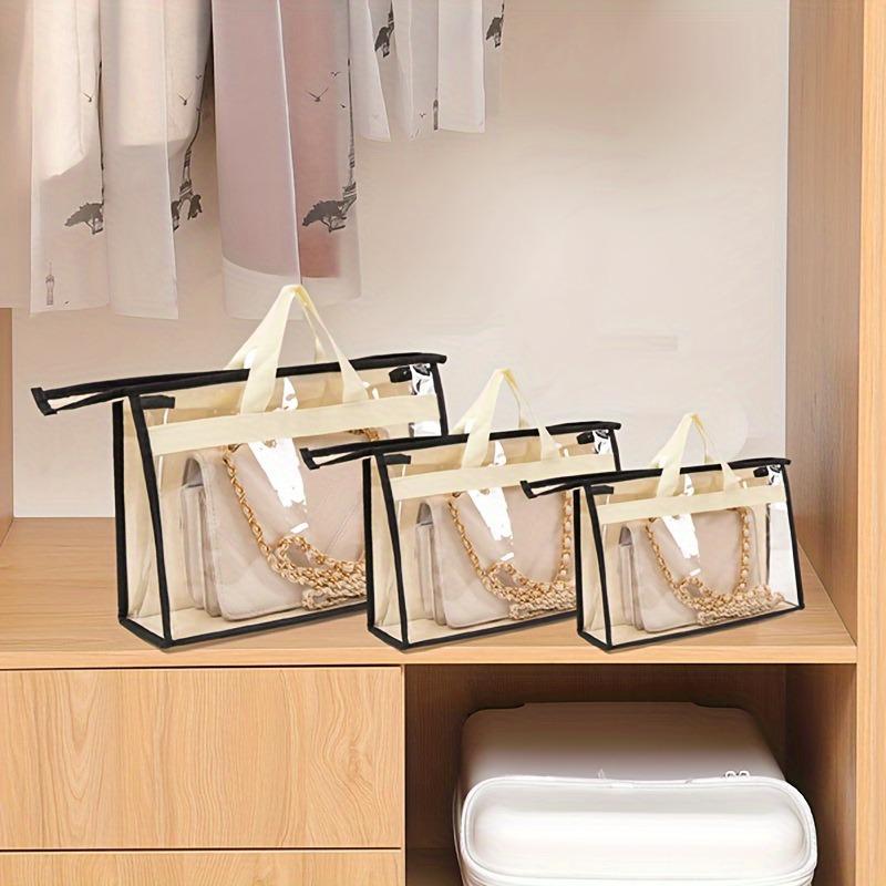 Clear Dustproof Storage Bag, 5 Counts set Hanging Clothes Storage Bag with Handle, Home Organizer for Bedroom Wardrobe Closet