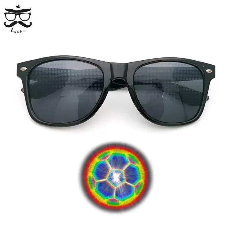 Funny Sunglasses Fireworks Glasses Diffraction Glasses Hearts Special Effects Optical Mirrors Dance Party Light Show Sunglasses, Hot Selling