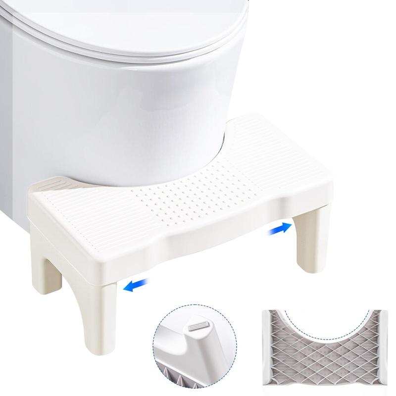 [LIMITED TIME DEAL] Ergonomic Toilet Stool - Portable Poop Stool, Dual Non-Slip, Strong Weighted Construction, Squatting Potty for Adults & Kids